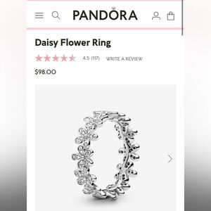 Pandora Daisy Flower Ring